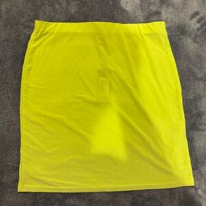 Boohoo Neon Yellow Pencil Skirt